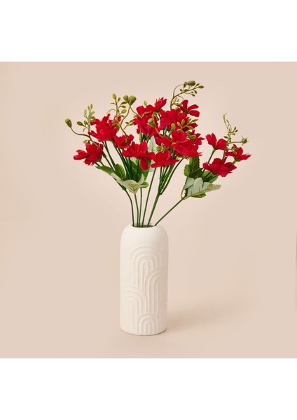 Dekoratif Yapay Papatya - Bordo - 34 cm