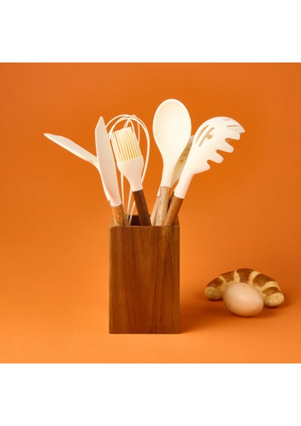 Cuddly 8'li Servis Seti - Krem / Kahverengi