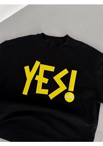 Unisex Nakış Işlemeli T-Shirt - Siyah modelleri