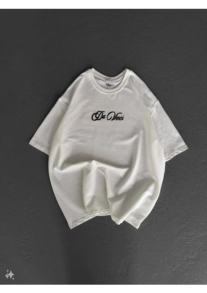 Unisex Baskılı Oversize T-Shirt - Beyaz fırsatları