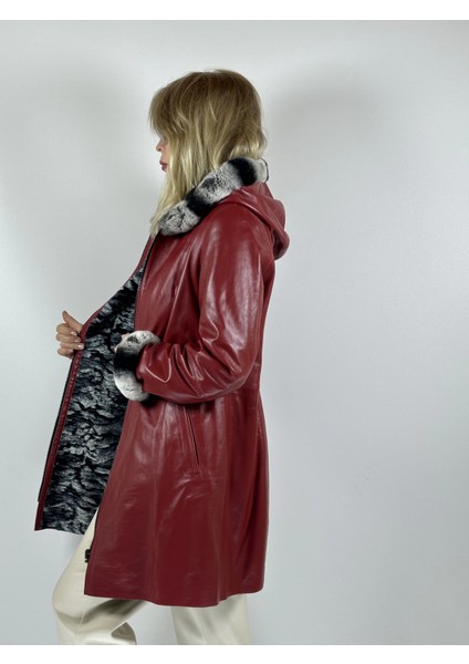 Kadın Çift Taraflı Giyilebilir Hakiki Deri Mont MN35 modelleri