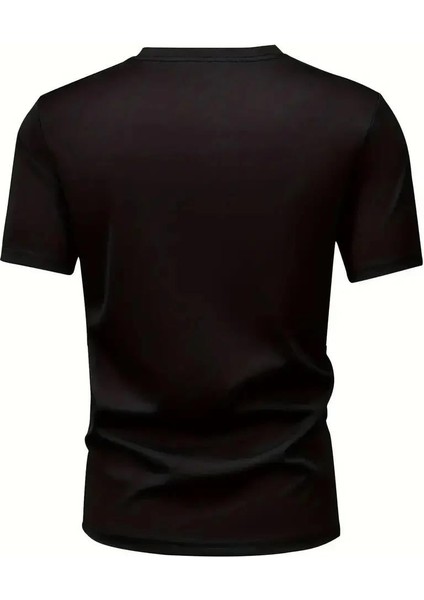 20/1 Penye Compack Baskılı Oversize Bisiklet Yaka Kısa Kol T-Shirt - Siyah fiyatları