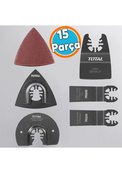 Çok Amaçlı Kesici Uç Seti 15 Parça Ahşap Metal Zımpara Testere Bıçak Kazıyıcı Uyum