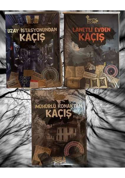Kaçış Gerilim ve Strateji Temalı Kaçış Oyunu Yetişkin Dedektiflik - Bulmaca Oyunu 3 Lü Set