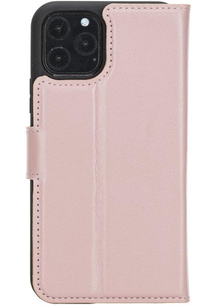 Apple iPhone 11 Pro Uyumlu Deri Cüzdanlı Kılıf Pembe indirimleri