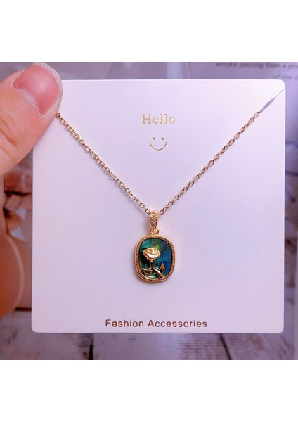 Yeni Avrupa ve Amerika Birleşik Devletleri Moda Lüks Niş Mücevher Deniz Dünyası Kolye Bakır Kaplama 18K Kolye Titanyum Çelik Köprücük Kemiği Zinciri (Yurt Dışından)