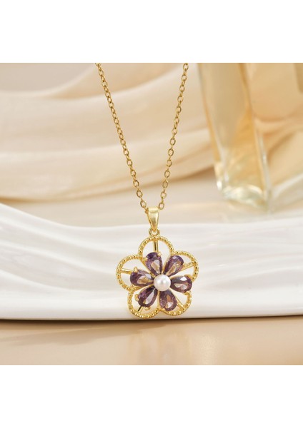 Yeni Kıdemli Işık Duygusu Lüks Titanyum Çelik Kolye Kadın Niş Tasarım Baharatlı Kız Inci Köprücük Kemiği Zinciri Moda Yüz Aksesuarları ile (Yurt Dışından)