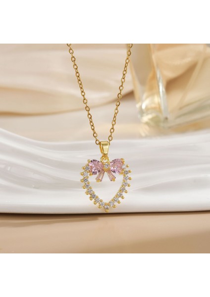 Yeni Avrupa ve Amerika Birleşik Devletleri Moda Lüks Niş Mücevher Deniz Dünyası Kolye Bakır Kaplama 18K Kolye Titanyum Çelik Köprücük Kemiği Zinciri (Yurt Dışından)