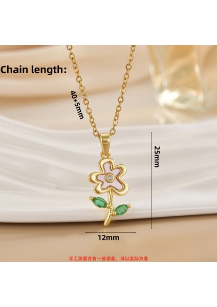 Yeni Titanyum Çelik Premium Niş Tasarım Kolye Duygusu Gelgit Modası Basit Mizaç Rengini Kaybetmez Köprücük Kemiği Zinciri (Yurt Dışından)