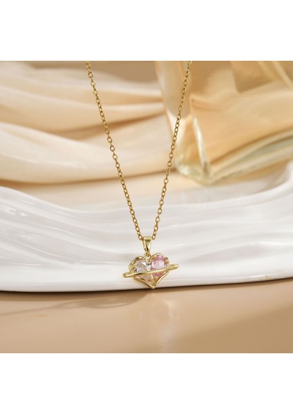 Yeni Titanyum Çelik Premium Niş Tasarım Kolye Duygusu Gelgit Modası Basit Mizaç Rengini Kaybetmez Köprücük Kemiği Zinciri (Yurt Dışından)