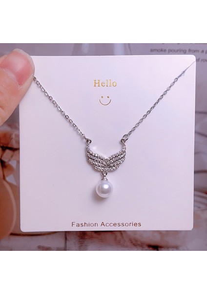 Yeni Bakır Kaplama Mikro-Set Zirkon Metin Tasarımı Moda Basit ve Çok Yönlü Kolye Ucu Kolye (Yurt Dışından)