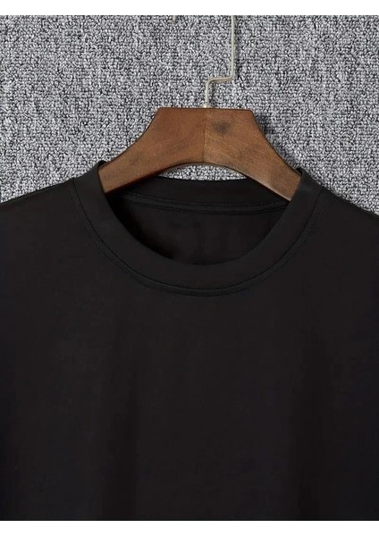 20/1 Penye Compack I Trıed To Warn You. Baskılı Oversize Bisiklet Yaka T-Shirt - Siyah fiyatları