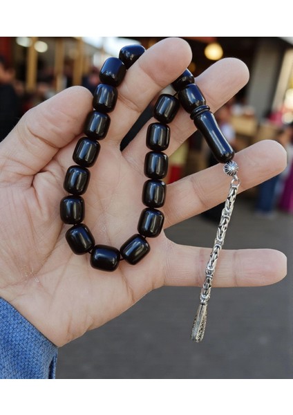 Maskot Efe (Stres) Tesbih Iri Taneli Oval Kesim Gürcistan Oltusu Kapsül Kesim mm