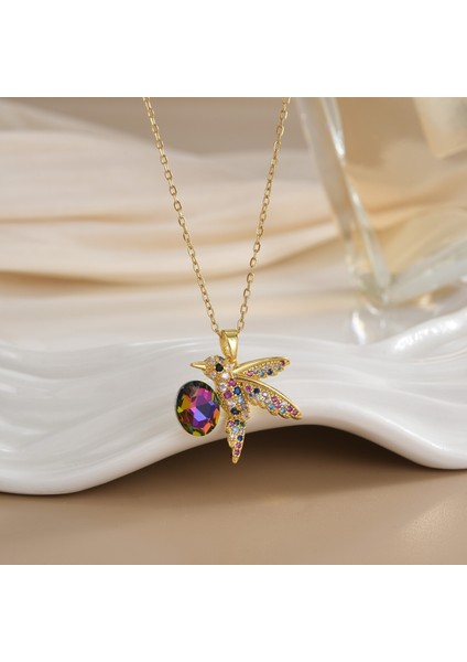 Yeni Avrupa ve Amerika Birleşik Devletleri Karikatür Sevimli Dikiş Yağ Damlası Zirkonya Kolye Kolye Dıy Takı Aksesuarları (Yurt Dışından)