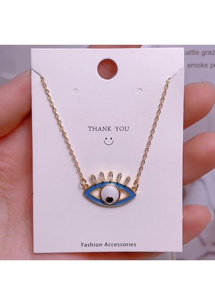 Yeni Çelik Köprücük Kemiği Zinciri Dönen Kolye Kolye Kadın Basit Yüz Aksesuarlı Hafif Lüks (Yurt Dışından)