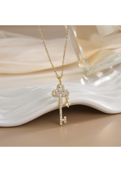 Yeni Kıdemli Işık Duygusu Lüks Titanyum Çelik Kolye Kadın Niş Tasarım Baharatlı Kız Inci Köprücük Kemiği Zinciri Moda Yüz Aksesuarları ile (Yurt Dışından)