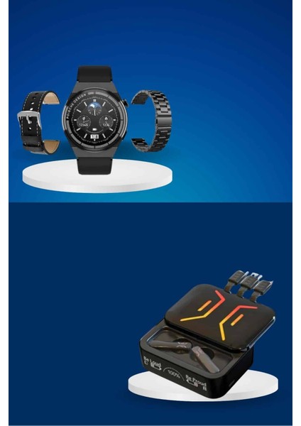 Dijital Göstergeli Bluetooth Kulaklık ve Bildirim Görebilen Akıllı Saat Alarm V - EMY2845-6498 fırsatları