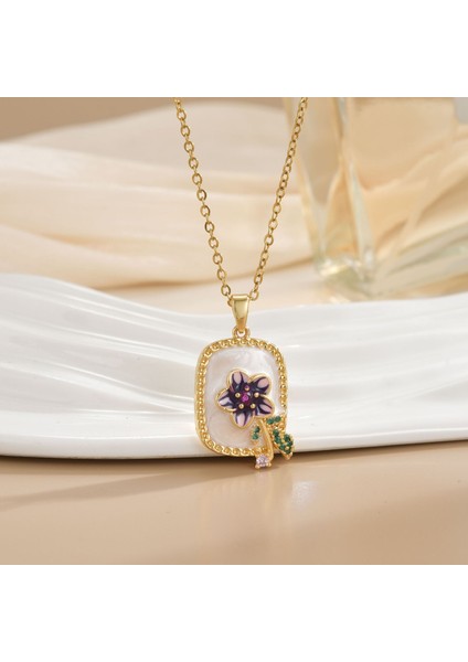 Yeni Basit Kakma Zirkonya Yay Kolye Kadın Basit Yüksek Sınıf Mücevher Duygusu Titanyum Çelik Renk Kaybetmez (Yurt Dışından)