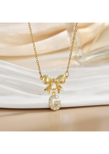 Yeni Bakır Kaplama Mikro-Set Zirkon Metin Tasarımı Moda Basit ve Çok Yönlü Kolye Ucu Kolye (Yurt Dışından)