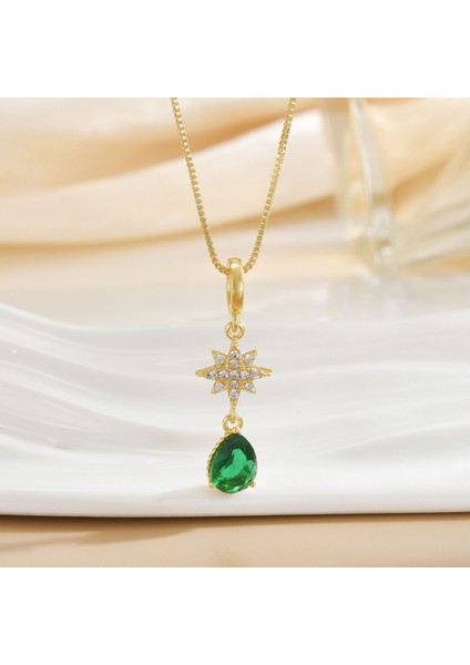 Yeni Çelik Köprücük Kemiği Zinciri Dönen Kolye Kolye Kadın Basit Yüz Aksesuarlı Hafif Lüks (Yurt Dışından)