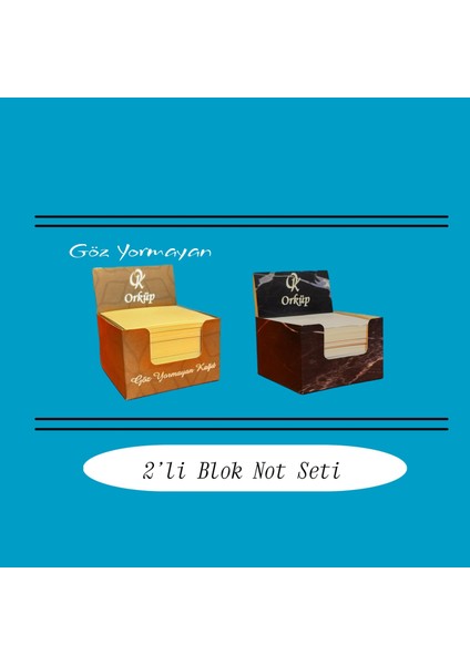 Orküp Bloknot Küp Not 8x8 1. Hamur 80 gr 500'LÜ Gökyüzü Desenli