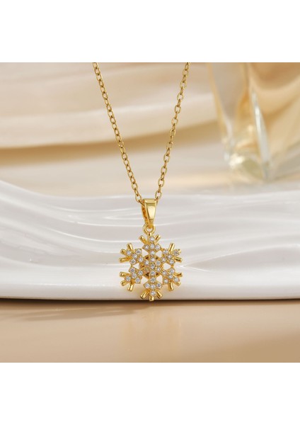 Yeni Avrupa ve Amerika Birleşik Devletleri Noel Serisi Kolye Kadın Basit Yeni Iş Tatil Elemanları Mikro-Kabuklu Yağ Damlası Kolye (Yurt Dışından)