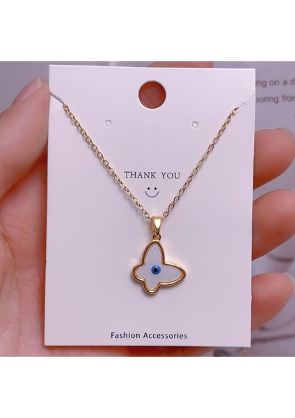 Yeni Çelik Köprücük Kemiği Zinciri Dönen Kolye Kolye Kadın Basit Yüz Aksesuarlı Hafif Lüks (Yurt Dışından)