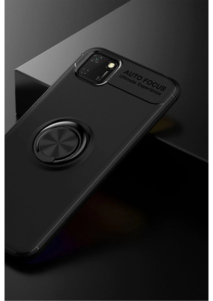 Huawei Y5P Kılıf Range Yüzüklü Silikon - Siyah (K95) fiyatları