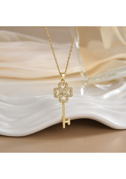 Yeni Kıdemli Işık Duygusu Lüks Titanyum Çelik Kolye Kadın Niş Tasarım Baharatlı Kız Inci Köprücük Kemiği Zinciri Moda Yüz Aksesuarları ile (Yurt Dışından)