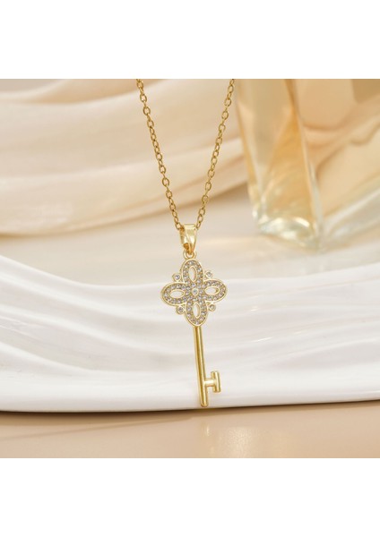 Yeni Kıdemli Işık Duygusu Lüks Titanyum Çelik Kolye Kadın Niş Tasarım Baharatlı Kız Inci Köprücük Kemiği Zinciri Moda Yüz Aksesuarları ile (Yurt Dışından)