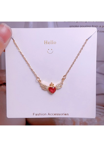 Yeni Bakır Kaplama Mikro-Set Zirkon Metin Tasarımı Moda Basit ve Çok Yönlü Kolye Ucu Kolye (Yurt Dışından)