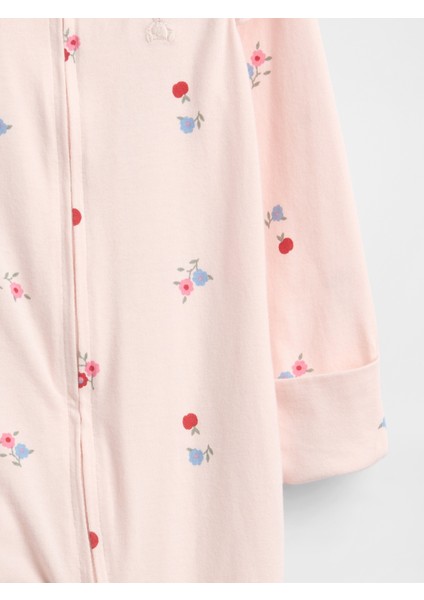 Bebek Pembe First Favorites Organik Pamuklu Ayaklı Bodysuit fiyatları