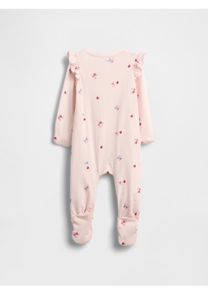 Bebek Pembe First Favorites Organik Pamuklu Ayaklı Bodysuit modelleri