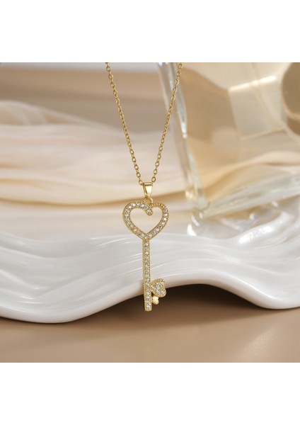 Yeni Kıdemli Işık Duygusu Lüks Titanyum Çelik Kolye Kadın Niş Tasarım Baharatlı Kız Inci Köprücük Kemiği Zinciri Moda Yüz Aksesuarları ile (Yurt Dışından)