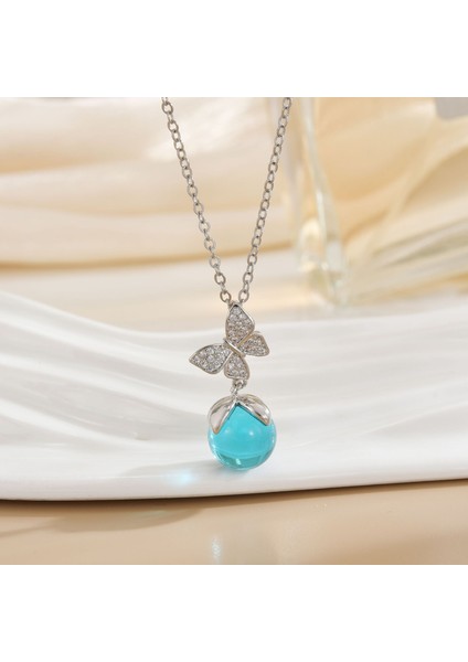 Yeni Titanyum Çelik Premium Niş Tasarım Kolye Duygusu Gelgit Modası Basit Mizaç Rengini Kaybetmez Köprücük Kemiği Zinciri (Yurt Dışından)