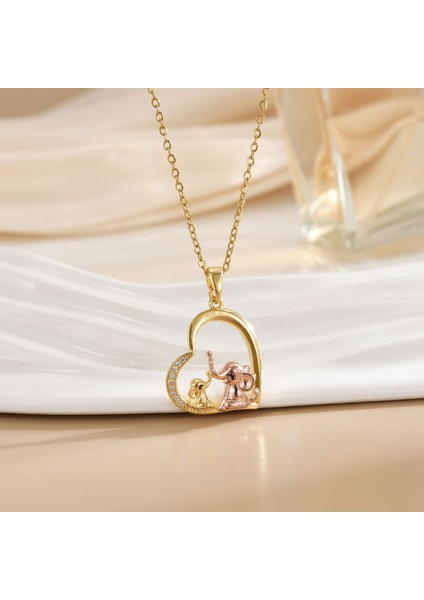 Yeni Avrupa ve Amerika Birleşik Devletleri Moda Lüks Niş Mücevher Deniz Dünyası Kolye Bakır Kaplama 18K Kolye Titanyum Çelik Köprücük Kemiği Zinciri (Yurt Dışından)