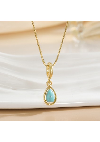 Yeni Çelik Köprücük Kemiği Zinciri Dönen Kolye Kolye Kadın Basit Yüz Aksesuarlı Hafif Lüks (Yurt Dışından)