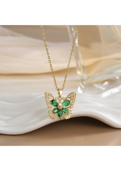 Yeni Çelik Köprücük Kemiği Zinciri Dönen Kolye Kolye Kadın Basit Yüz Aksesuarlı Hafif Lüks (Yurt Dışından)