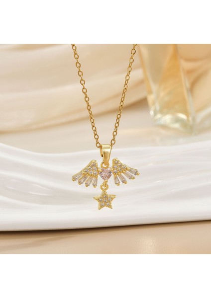 Yeni Titanyum Çelik Premium Niş Tasarım Kolye Duygusu Gelgit Modası Basit Mizaç Rengini Kaybetmez Köprücük Kemiği Zinciri (Yurt Dışından)