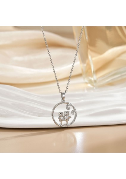 Yeni Titanyum Çelik Premium Niş Tasarım Kolye Duygusu Gelgit Modası Basit Mizaç Rengini Kaybetmez Köprücük Kemiği Zinciri (Yurt Dışından)