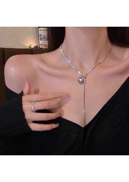 Yeni Kolye Kadın Niş Aksesuarları Baharatlı Kız Tatlı Serin Köprücük Kemiği Zinciri Kazak Kazak Zinciri Yüz Üst Düzey Süslemeler Duygusu ile (Yurt Dışından)