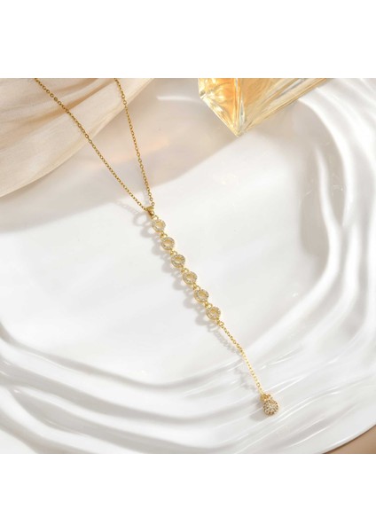 Yeni Kıdemli Işık Duygusu Lüks Titanyum Çelik Kolye Kadın Niş Tasarım Baharatlı Kız Inci Köprücük Kemiği Zinciri Moda Yüz Aksesuarları ile (Yurt Dışından)