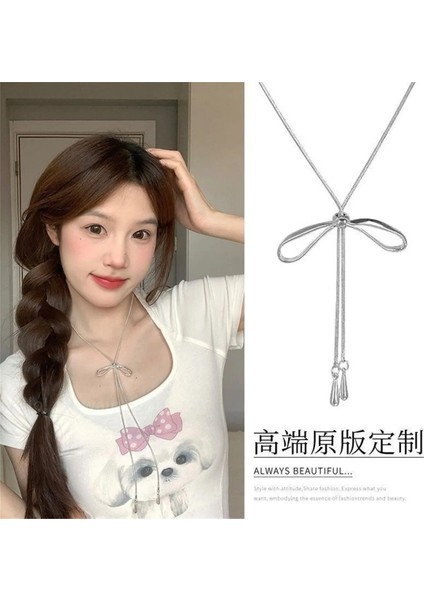 Yeni Kolye Kadın Niş Aksesuarları Baharatlı Kız Tatlı Serin Köprücük Kemiği Zinciri Kazak Kazak Zinciri Yüz Üst Düzey Süslemeler Duygusu ile (Yurt Dışından)