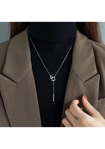 Yeni Kolye Niş Tasarım Birinci Sınıf Mizaç Duygusu Basit Köprücük Kemiği Zinciri Çok Yönlü Basit Hafif Lüks Kolye (Yurt Dışından)