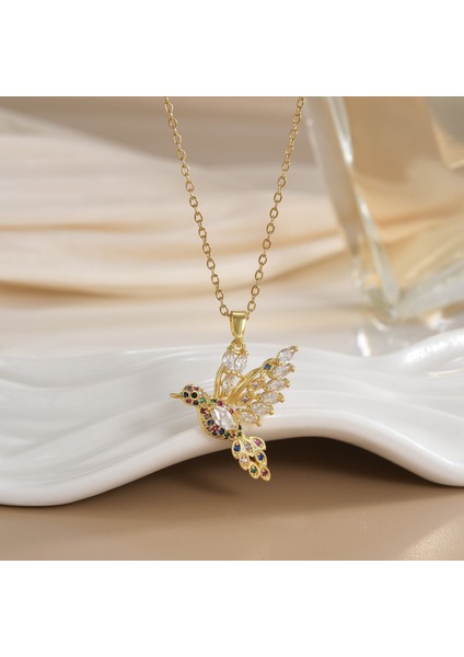 Yeni Bakır Kaplama Mikro-Set Zirkon Metin Tasarımı Moda Basit ve Çok Yönlü Kolye Ucu Kolye (Yurt Dışından)