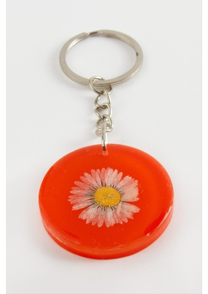 Papatya Epoksi Anahtarlık