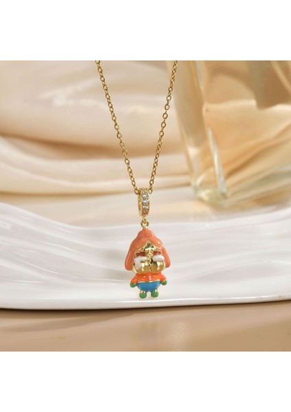 Yeni Titanyum Çelik Premium Niş Tasarım Kolye Duygusu Gelgit Modası Basit Mizaç Rengini Kaybetmez Köprücük Kemiği Zinciri (Yurt Dışından)