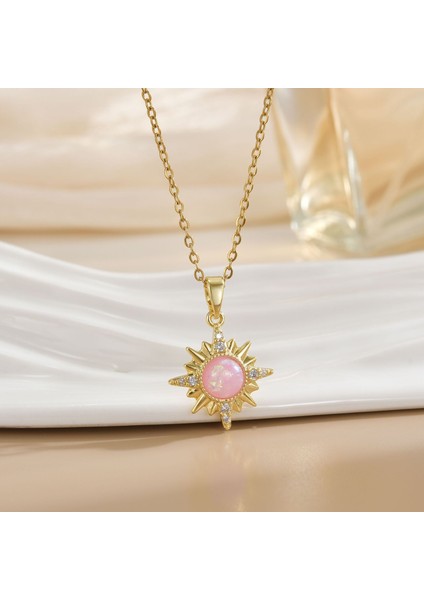 Yeni Bakır Kaplama Mikro-Set Zirkon Metin Tasarımı Moda Basit ve Çok Yönlü Kolye Ucu Kolye (Yurt Dışından)