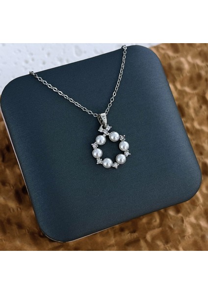 Yeni Kıdemli Işık Duygusu Lüks Titanyum Çelik Kolye Kadın Niş Tasarım Baharatlı Kız Inci Köprücük Kemiği Zinciri Moda Yüz Aksesuarları ile (Yurt Dışından)