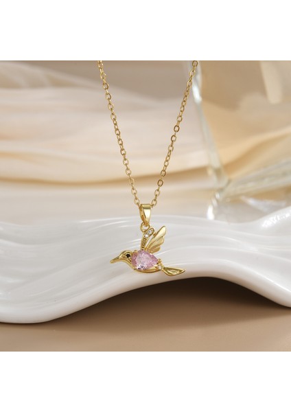 Yeni Bakır Kaplama Mikro-Set Zirkon Metin Tasarımı Moda Basit ve Çok Yönlü Kolye Ucu Kolye (Yurt Dışından)